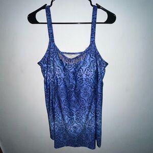 Women’s swimsuit one piece dress with beaded detailing